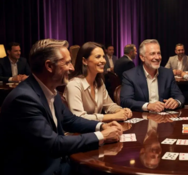 Barátságos offline poker-torna asztalokkal