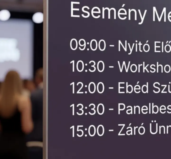 Programtáblán megjelenő esemény-menetrend